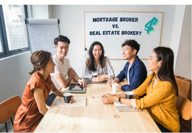 difference between a mortgage broker and real estate agent