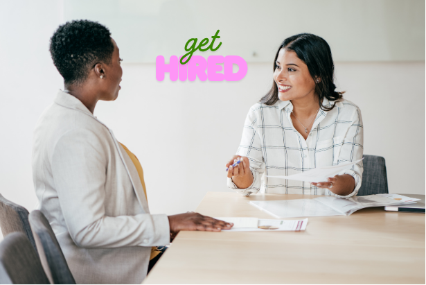 A woman without a college degree getting hired as a loan officer