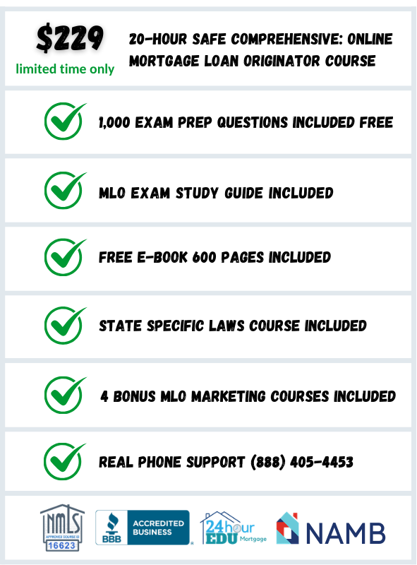 Best NMLS Mortgage Loan Originator Online Course Package