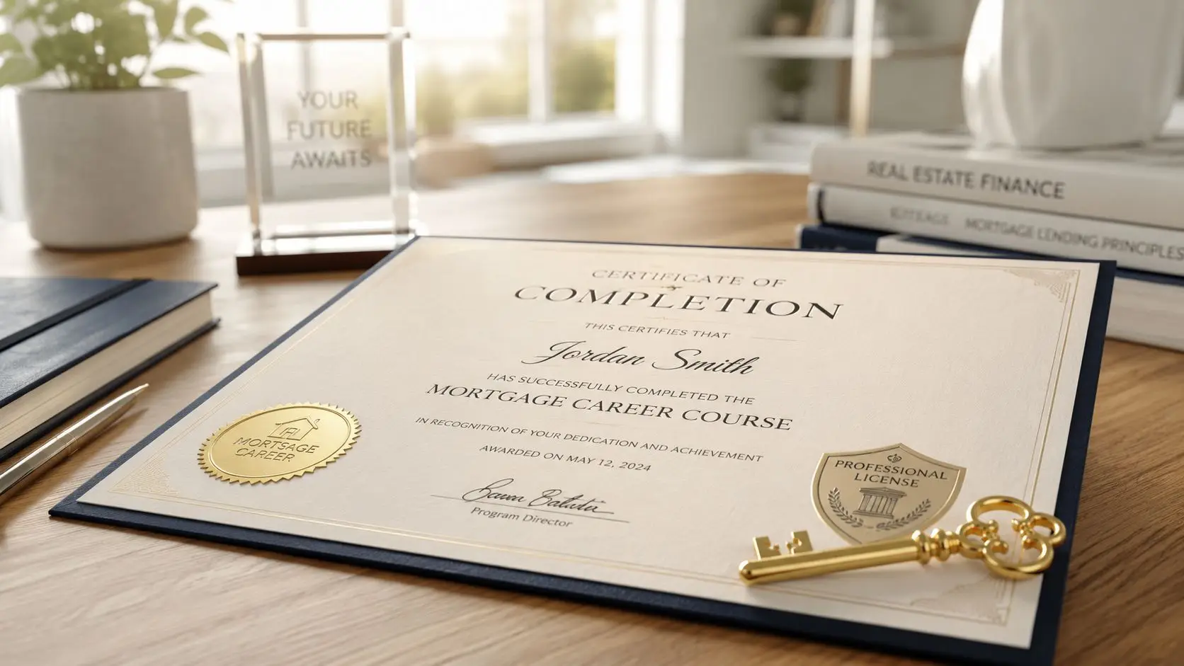 Your MLO Course Completion Certificate for NMLS Licensing MU4 application