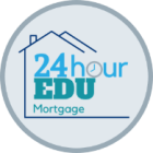 Logo Circle Grey 24hourEDU Mortgage School Online